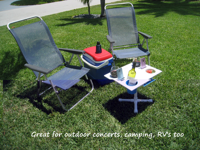 Additional PVC stand (Purchased Separately) for your Octable Beach Table---Great for outdoor concerts on the grass--pool sun shelf---patio---backyard games---RV's too