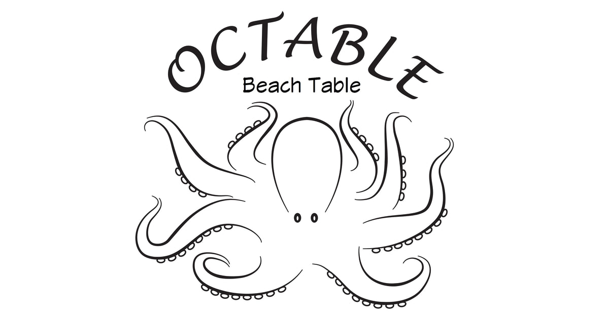 Octable Beach Table octopus octables sand cell phones, red cups,